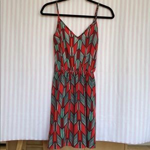 Tribal print spaghetti strap sun dress